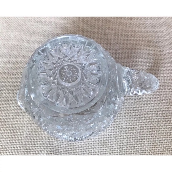 Vintage Imperial Pressed Glass Hobstar And Arches Clear Creamer Fairycore AS IS - Picture 8 of 9
